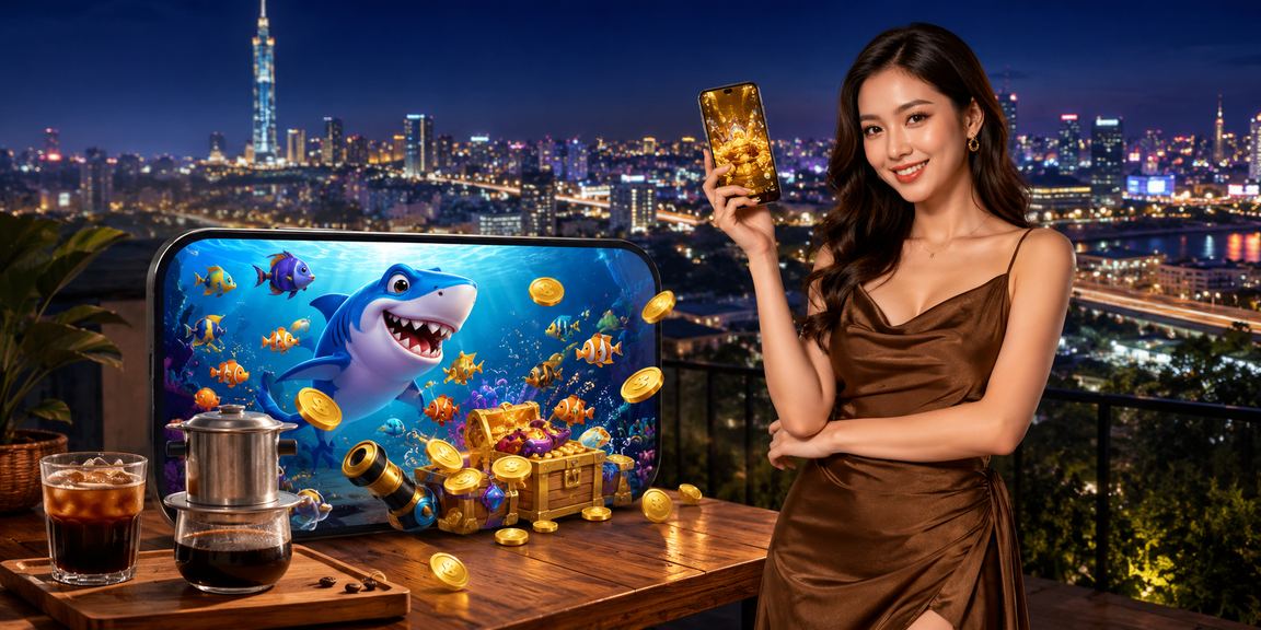 Người dùng TP.HCM truy cập open8 trên điện thoại bên ly cà phê buổi sáng