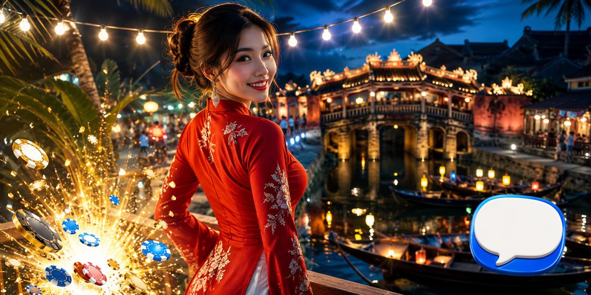 Phụ nữ mặc áo dài tại Hội An tượng trưng cho trải nghiệm giải trí tinh tế tại open8